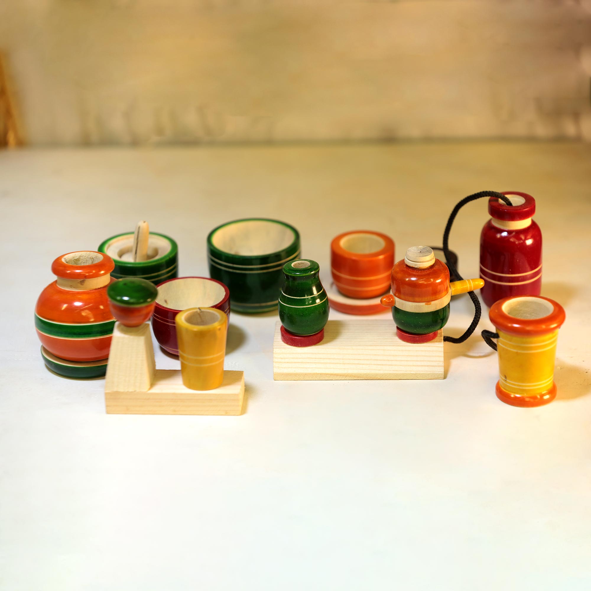 Buy Kitchen Set Toy for Kids | Channapatna Wooden Toys– CultureShoppe