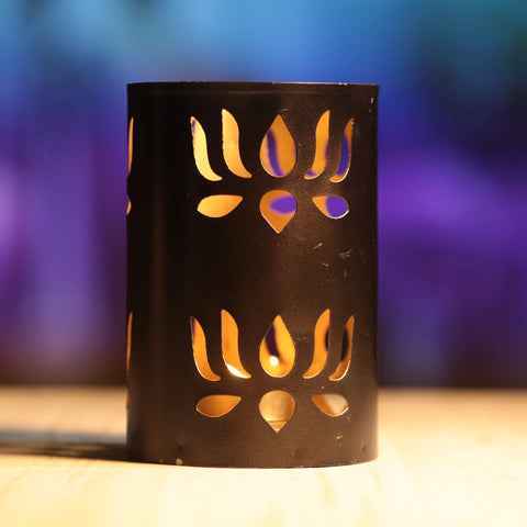 Tealight Holder Combo Set | Lotus & Om Shadow Metal Decor